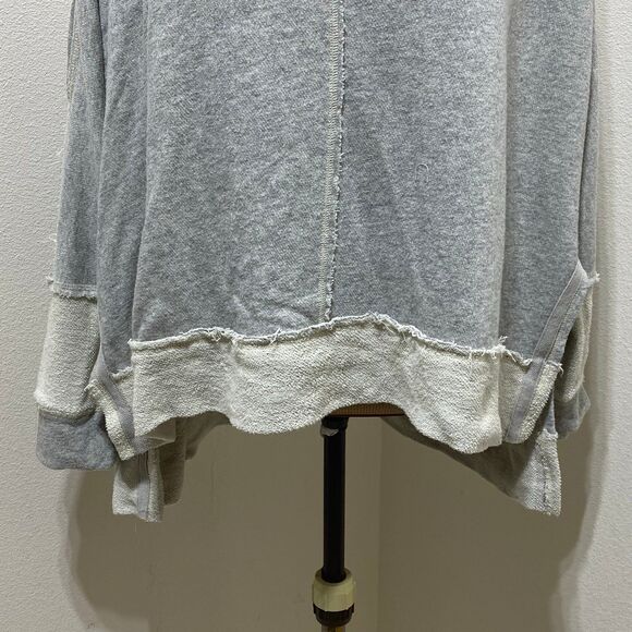 Free People Dandelion Cutout Open Shoulder Oversized Sweatshirt Small - Picture 3 of 10